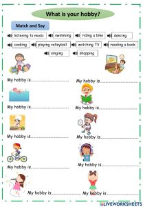 Hobby activity for P 2 in 2025 English lessons for kids Hobbies for