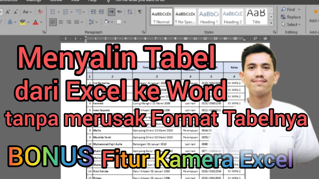 Cara menyalin tabel dari Excel ke Word tanpa perlu mengeditnya lagi Cara menyalin tabel dari Excel ke Word tanpa perlu mengeditnya lagi