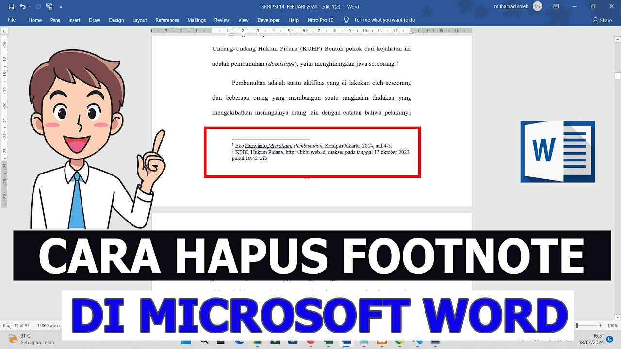 7 Rahasia Cara Menghapus Footnote di Word Bantu Timnas Indonesia Menang di FIFA ASEAN Cup