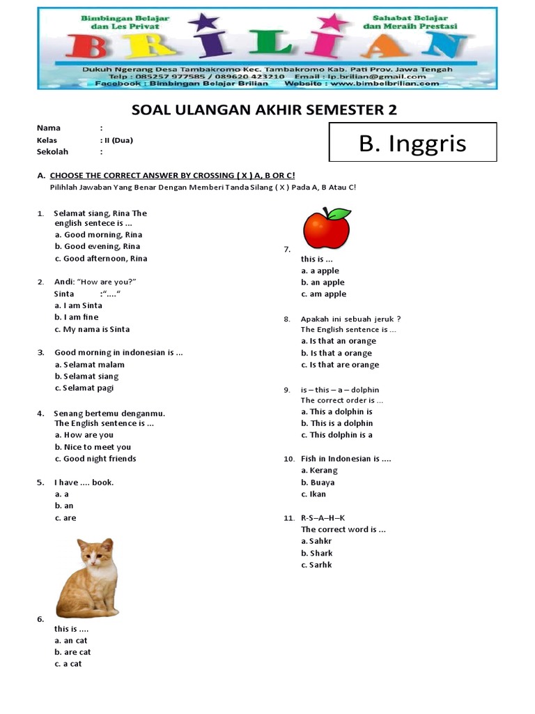 7 Rahasia Contoh Soal Bahasa Inggris Bab 3 Beserta Jawabannya Kelas 7 yang Wajib Kamu Tahu