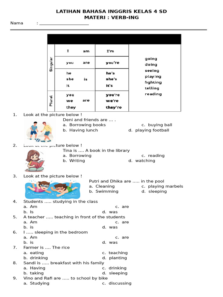 7 Rahasia Kumpulan Soal Latihan Kelas 4 SD Bahasa Inggris yang Membuat Anak Cepat Mahir 7 Rahasia Kumpulan Soal Latihan Kelas 4 SD Bahasa Inggris yang Membuat Anak Cepat Mahir