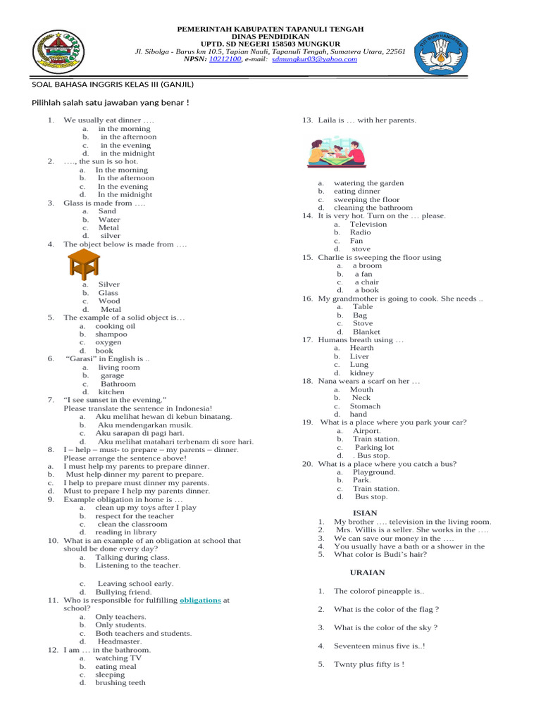 7 Rahasia Kumpulan Soal Soal Bahasa Inggris Kelas 3 Buku Semester Ganjil Efektif Praktis 7 Rahasia Kumpulan Soal Soal Bahasa Inggris Kelas 3 Buku Semester Ganjil Efektif Praktis
