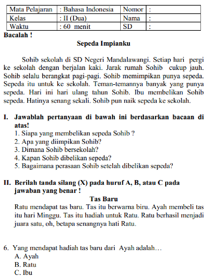 Menyongsong Ujian Semester 2 Panduan Lengkap Contoh Soal Bahasa