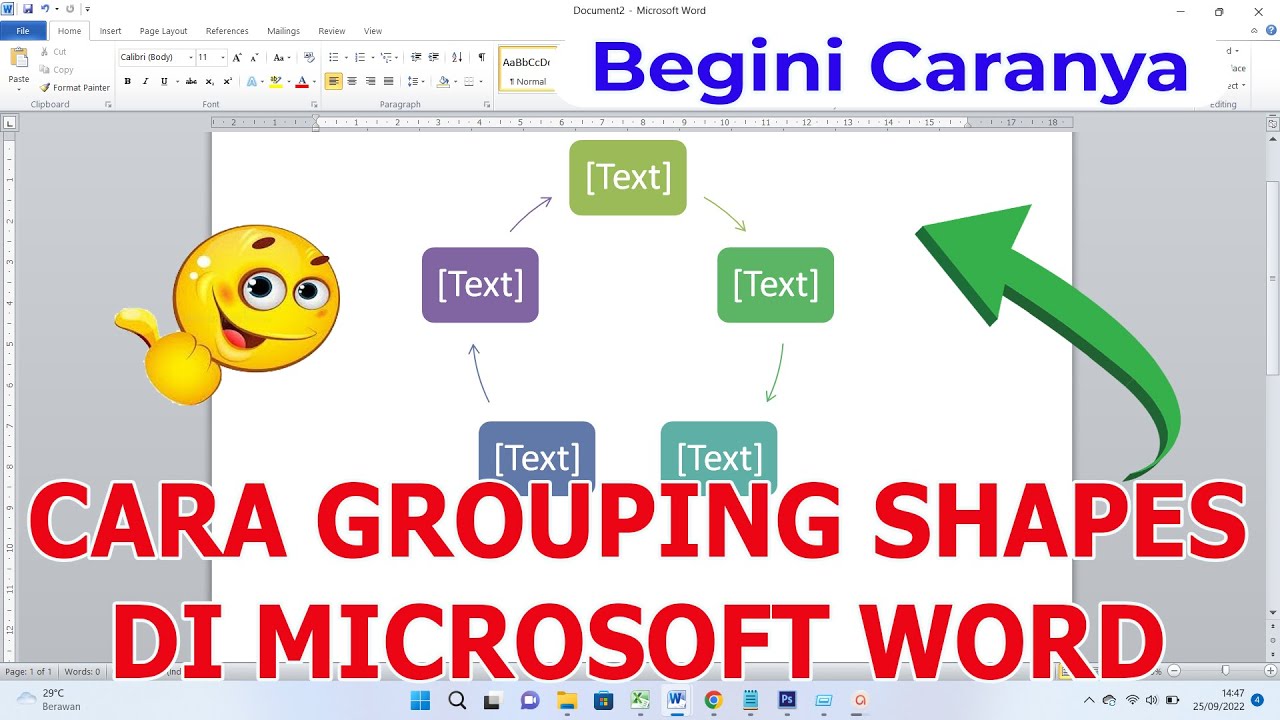 7 Rahasia cara menggabungkan shape di Word yang Jarang Diketahui
