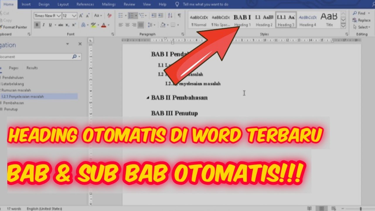 Cara Menampilkan Sub Bab di Word Laporan Juara FIFA ASEAN Cup Indonesia Terlihat Keren