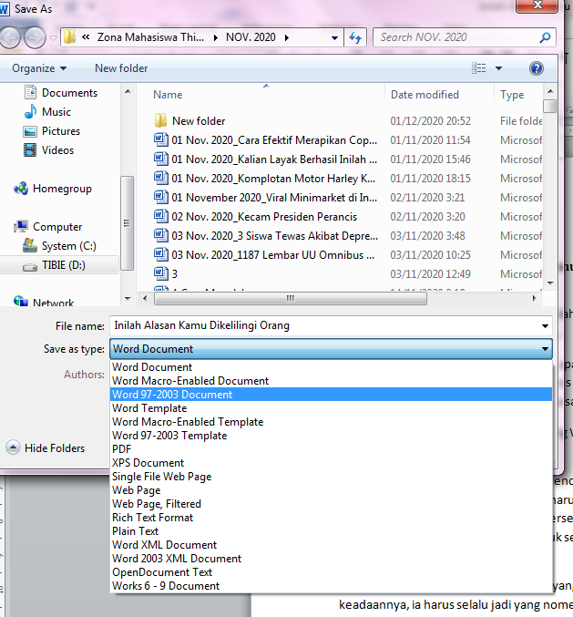 Cara Menyimpan File Word Agar Tidak Berubah Formatnya di MS Word Beda Cara Menyimpan File Word Agar Tidak Berubah Formatnya di MS Word Beda