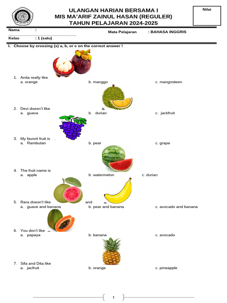 Inilah 5 Contoh Soal Essay Tentang Fruit Kelas 4 SD Beserta Kunci Jawaban yang Wajib Diketahui Guru dan Orang Tua Inilah 5 Contoh Soal Essay Tentang Fruit Kelas 4 SD Beserta Kunci Jawaban yang Wajib Diketahui Guru dan Orang Tua