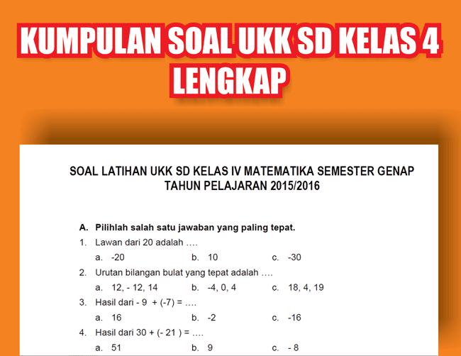 Kumpulan Soal Kenaikan Kelas 4 SD 2026 Ternyata Bisa Bocorkan Pola Ujian yang Sering Muncul Kumpulan Soal Kenaikan Kelas 4 SD 2026 Ternyata Bisa Bocorkan Pola Ujian yang Sering Muncul
