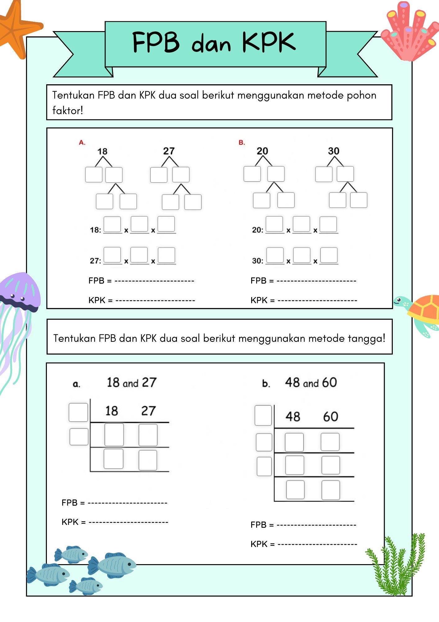 Terbukti Efektif! Kumpulan Soal KPK dan FPB Kelas 4 Lengkap dengan Pembahasan Praktis Terbukti Efektif! Kumpulan Soal KPK dan FPB Kelas 4 Lengkap dengan Pembahasan Praktis