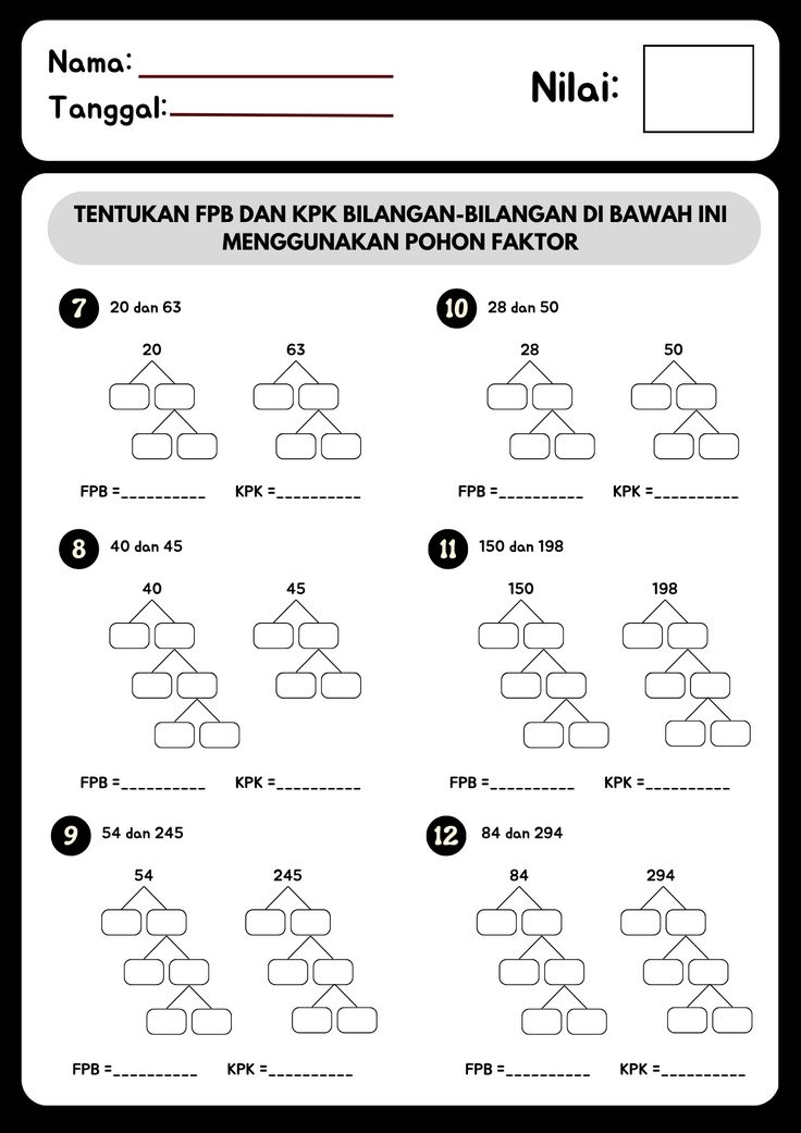 Download PDF Soal KPK dan FPB untuk Kelas 5 SD - Brillie s Blog Download PDF Soal KPK dan FPB untuk Kelas 5 SD - Brillie s Blog