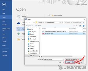 Mengubah PDF ke Word Online
